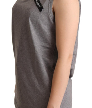 Dolce & Gabbana Gray Sleeveless Round Neck Tank Top T-shirt Dolce & Gabbana 