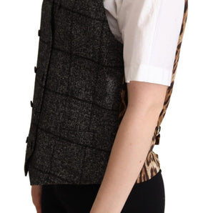 Dolce &amp; Gabbana Elegant Leopard Print Sleeveless Vest