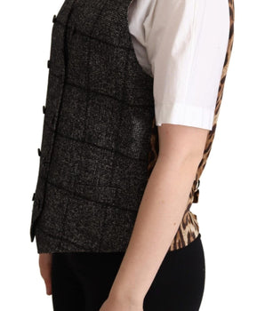 Dolce & Gabbana Elegant Leopard Print Sleeveless Vest Dolce & Gabbana 