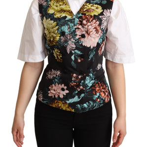 Dolce &amp; Gabbana Exquisite Floral Jacquard Waistcoat