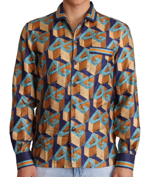 Dolce & Gabbana Elegant Silk Casual Shirt with DG Logo Dolce & Gabbana 