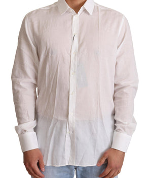 Dolce & Gabbana Elegant Floral Martini Slim Fit Dress Shirt Dolce & Gabbana 