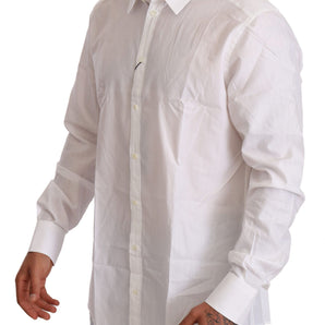 Dolce & Gabbana Elegant White Martini Fit Shirt