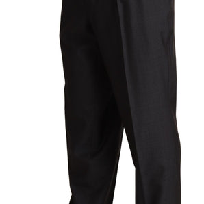 Dolce &amp; Gabbana Elegant Gray Skinny Dress Trousers