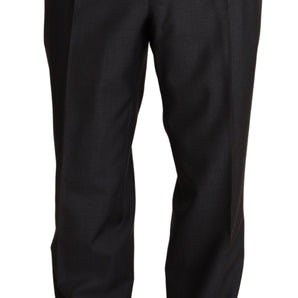 Dolce &amp; Gabbana Elegante pantalón de vestir gris ajustado