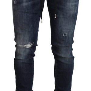 Dolce &amp; Gabbana Elegant Dark Blue Skinny Jeans