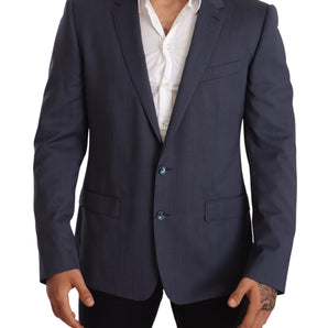 Dolce &amp; Gabbana Elegante chaqueta tipo blazer Martini de lana azul