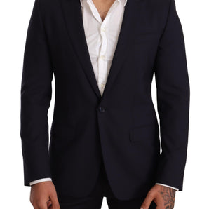 Dolce &amp; Gabbana Elegant Navy Martini Blazer by Renowned Tailors