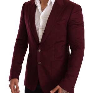 Dolce &amp; Gabbana Elegante blazer de cachemir burdeos granate