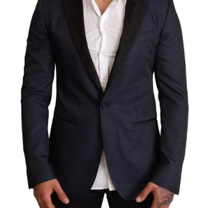 Dolce & Gabbana Elegant Blue Slim Fit Martini Blazer