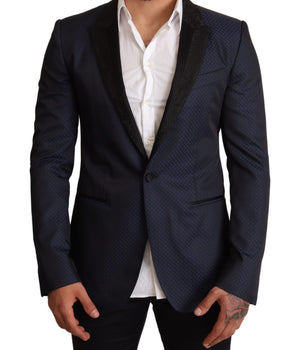 Dolce & Gabbana Elegant Blue Slim Fit Martini Blazer Dolce & Gabbana 