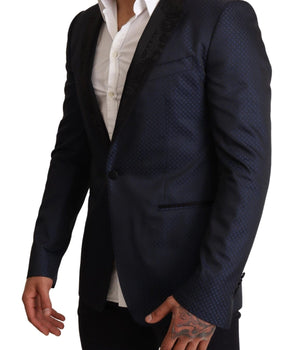 Dolce & Gabbana Elegant Blue Slim Fit Martini Blazer Dolce & Gabbana 