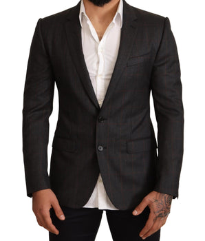 Dolce & Gabbana Elegant Gray Check Martini Blazer Dolce & Gabbana 