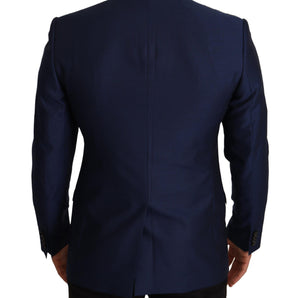 Dolce &amp; Gabbana Blazer Martini De Lana Virgen Azul Marino