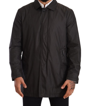 Dolce & Gabbana Elegant Black Trench Coat for Sophisticated Men Dolce & Gabbana 