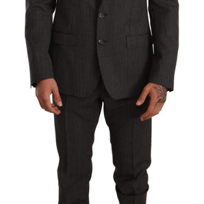 Dolce &amp; Gabbana Elegant Gray Martini Woolen Suit Set