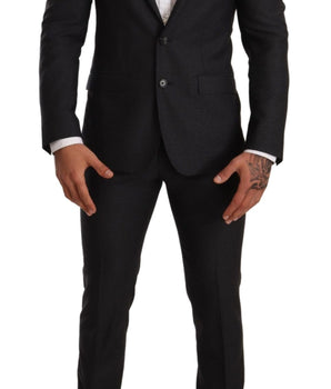 Dolce & Gabbana Elegant Gray Martini Wool Suit Dolce & Gabbana 