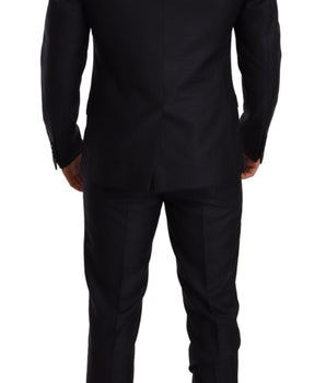 Dolce & Gabbana Elegant Slim Fit Jacquard Suit in Blue Dolce & Gabbana 