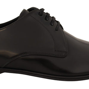 Dolce &amp; Gabbana Elegantes zapatos Derby de cuero negro