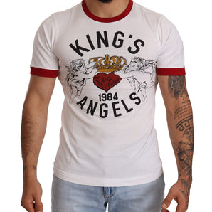 Dolce & Gabbana Exquisite Angelic Motif Cotton T-Shirt