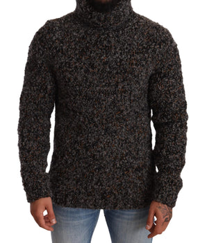 Dolce &amp; Gabbana Elegant Speckled Turtleneck Wool-Blend Sweater