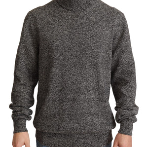 Dolce &amp; Gabbana Elegant Gray Cashmere Turtleneck Sweater