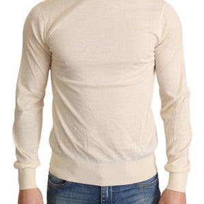 Dolce &amp; Gabbana Cream Cashmere Turtleneck Sweater