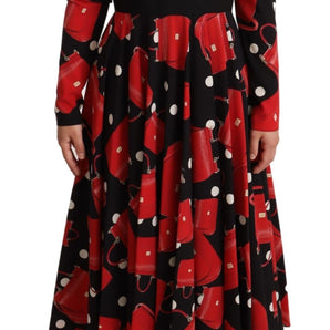 Dolce &amp; Gabbana Elegant Sicily Print Flared Midi Dress