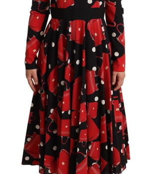 Dolce & Gabbana Elegant Sicily Print Flared Midi Dress Dolce & Gabbana 