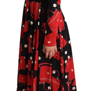 Dolce &amp; Gabbana Elegant Sicily Print Flared Midi Dress