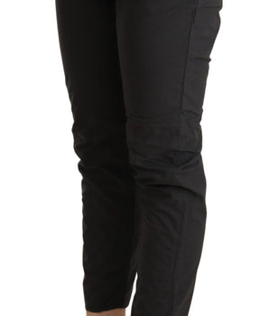 CYCLE Gray Mid Waist Slim Fit Skinny Cotton Trouser CYCLE 