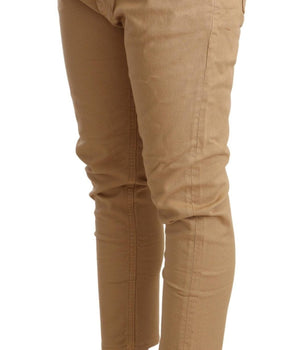 CYCLE Beige Mid Waist Slim Fit Skinny Stretch Trouser CYCLE 