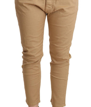 CYCLE Beige Mid Waist Slim Fit Skinny Stretch Trouser CYCLE 