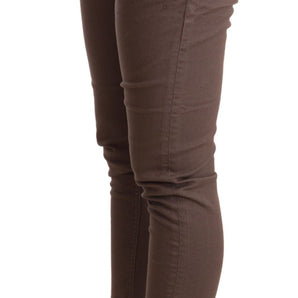 CYCLE Chic Brown Skinny Mid Waist Cropped Pants