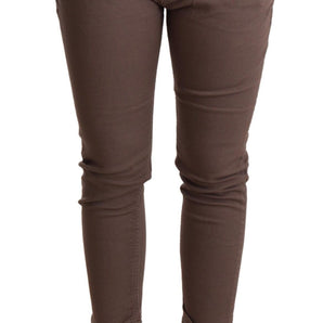 CYCLE Chic Brown Skinny Mid Waist Cropped Pants