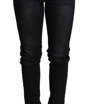 Acht Blue Washed Low Waist Skinny Denim Trouser