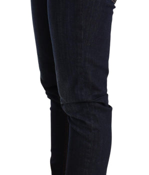 Acht Blue Washed Low Waist Skinny Denim Trouser