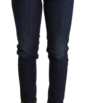 Acht Blue Washed Low Waist Skinny Denim Trouser