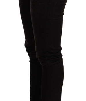 Acht Black Low Waist Skinny Denim Trouser