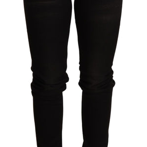 Acht Elegant Slim Fit Black Denim