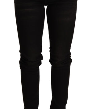 Acht Black Low Waist Skinny Denim Trouser