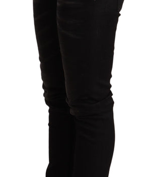 Acht Black Low Waist Skinny Denim Trouser