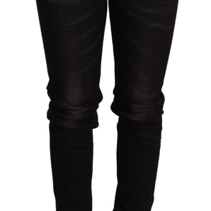 Acht Chic Black Low Waist Skinny Denim