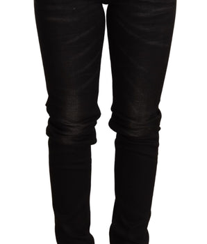 Acht Black Low Waist Skinny Denim Trouser