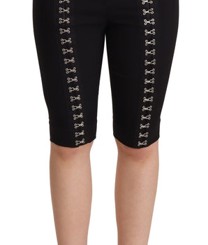 Dolce & Gabbana Black Wool Stretch Slim Fit High Waist Shorts Dolce & Gabbana 