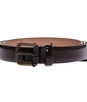 Dolce & Gabbana Brown Leather Logo Belt Cintura Belt Dolce & Gabbana 