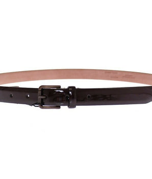 Dolce & Gabbana Brown Leather Logo Belt Cintura Belt Dolce & Gabbana 