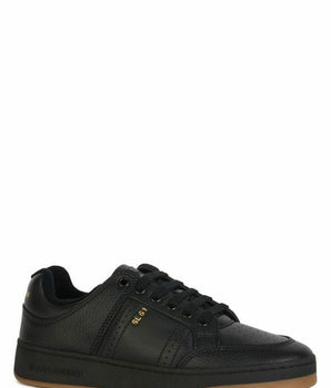 Saint Laurent Elegant Black Low-Top Leather Sneakers Saint Laurent 
