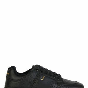 Saint Laurent Elegant Black Low-Top Leather Sneakers Saint Laurent 