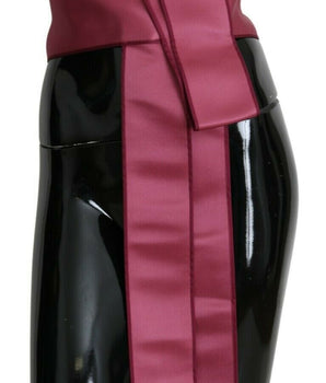 Dolce & Gabbana Pink 100% Silk 3 Button Closure Wide Waist Belt Dolce & Gabbana 